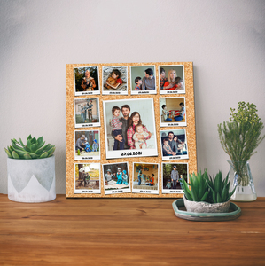 Polaroid-Fotocollage mit Beschriftung erstellen! Stylisches Geschenk.