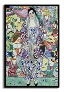 Gustav Klimt Wall Art Print – Vibrant Portrait with Festival Figures | Make It Yours