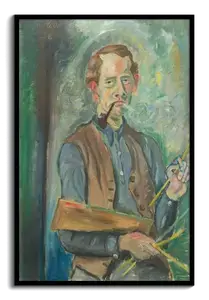 Order your Portrait Art Print – Pipe-Smoking Painter by John Aksel Christensen