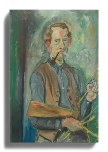 Order your Portrait Art Print – Pipe-Smoking Painter by John Aksel Christensen