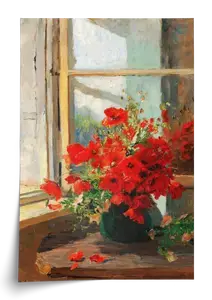 Red Poppies Window Art Print – Order your Olga Wisinger floral wall art now