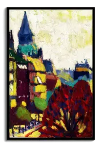 Paris Art Print: St-Germain-des-Pres – Get yours, vivid red tree & spire by Albert Marquet