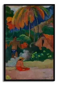 Kunstdruck: Tahiti-Landschaft – Paul Gauguin | Palme & Hütte – hol dir Tropenfeeling