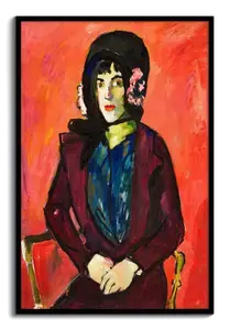 Portrait of a Girl Art Print - Order yours: Henry Lyman Sayen's bold red Fauvist portrait