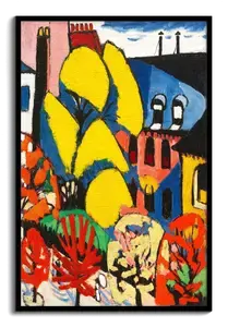 Trees Art Print by Henry Lyman Sayen (c.1913) – Bold Yellow Trees – Order Yours