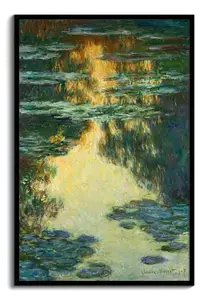 Monet Seerosen Kunstdruck – hol dir das goldene Licht im Seerosenteich
