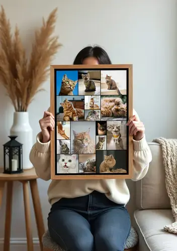 Cat Photo Collage with Custom Texts