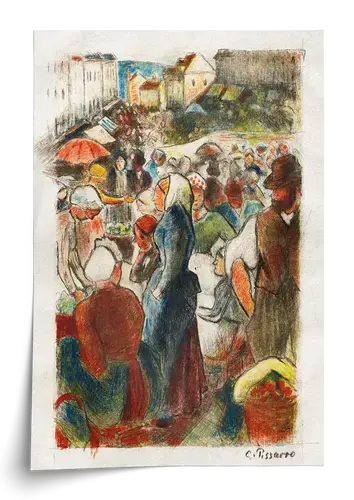 Camille Pissarro Market at Gisors Art Print