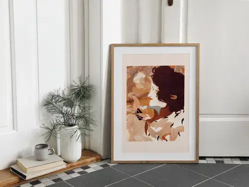 Georges de Feure Lady with Bird, Art Print