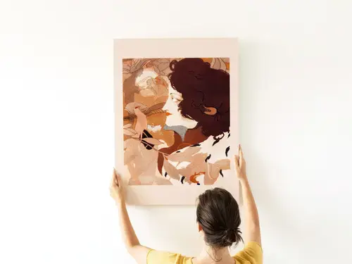 Georges de Feure Lady with Bird, Art Print