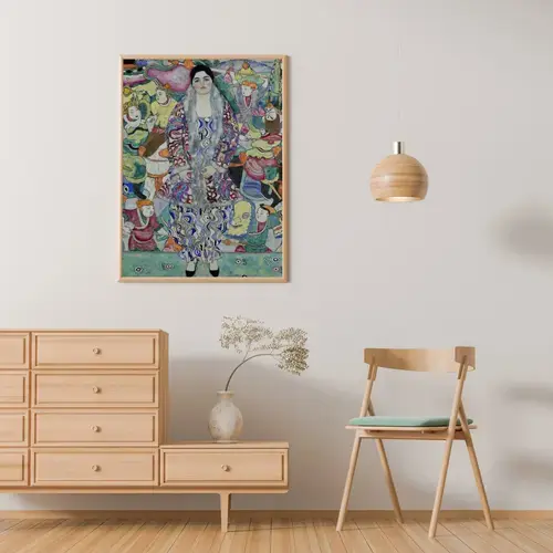 Gustav Klimt Wall Art: Woman in Patterned Robe