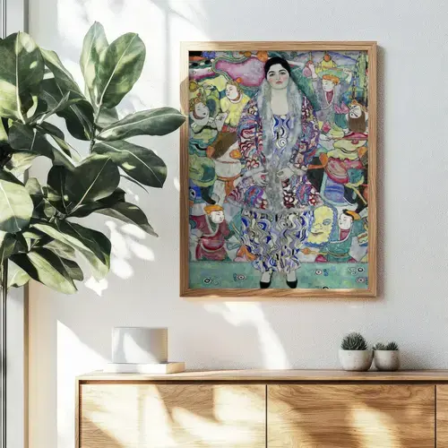 Gustav Klimt Wall Art: Woman in Patterned Robe