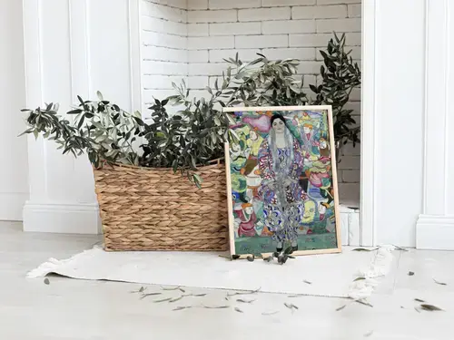 Gustav Klimt Wall Art: Woman in Patterned Robe