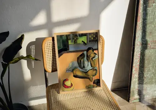 Paul Gauguin: Brooding Woman, 1891 – Art Print