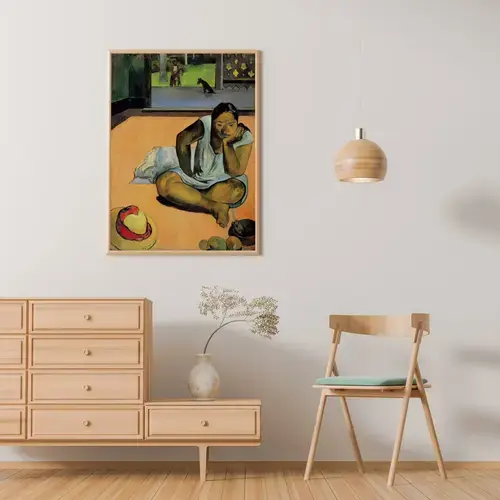 Paul Gauguin: Brooding Woman, 1891 – Art Print