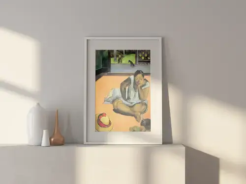 Paul Gauguin: Brooding Woman, 1891 – Art Print