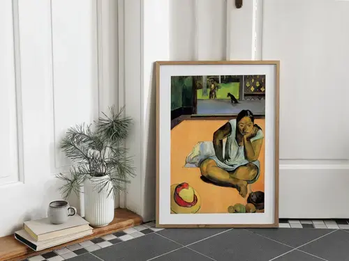 Paul Gauguin: Brooding Woman, 1891 – Art Print