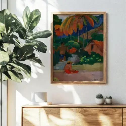 Tahitian Landscape by Paul Gauguin Art Print