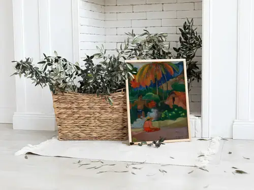 Tahitian Landscape by Paul Gauguin Art Print