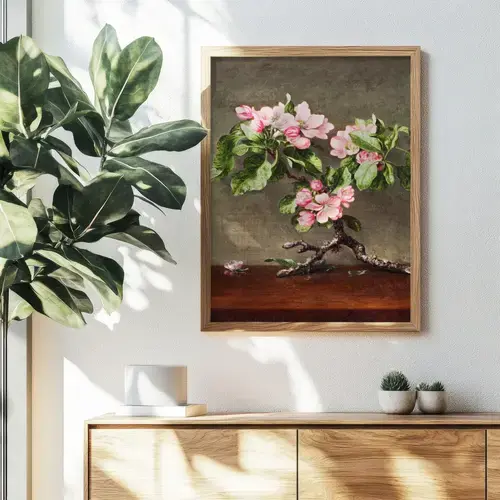 Pink Blossoms Still Life Art Print