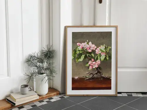Pink Blossoms Still Life Art Print