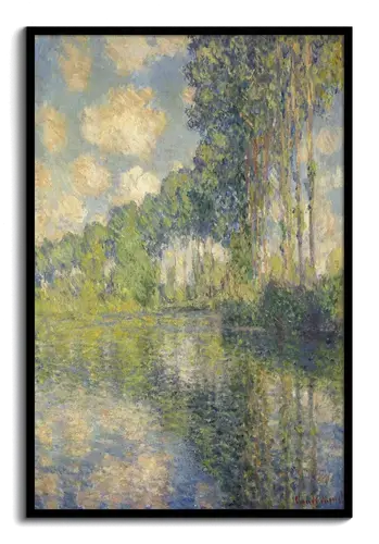 Claude Monet: Poplars by the River Art Print