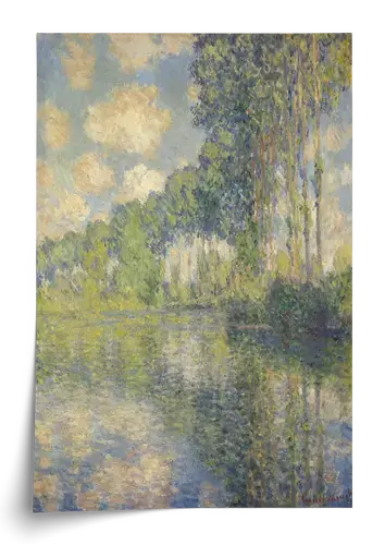 Claude Monet: Poplars by the River Art Print