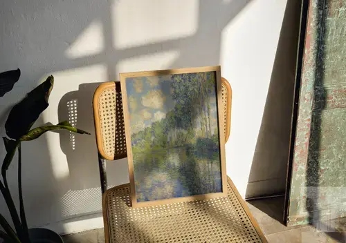 Claude Monet: Poplars by the River Art Print