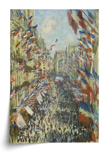 Montorgueil Street Paris - Claude Monet Art Print
