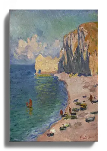 The Beach and Falaise d'Amont — Monet Art Print