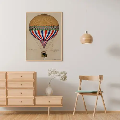 Le Tricolore – Franse luchtballon, vintage Parijs