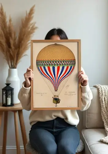 Le Tricolore – Franse luchtballon, vintage Parijs