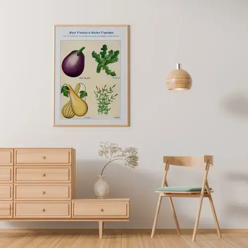 Aubergine, andijvie, kalebas & kruiden - aquarel