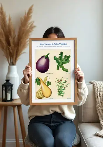 Aubergine, andijvie, kalebas & kruiden - aquarel