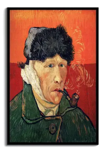 Self-Portrait with Bandaged Ear and Pipe Art Print