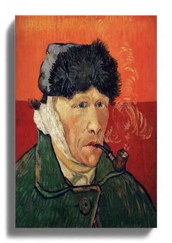 Self-Portrait with Bandaged Ear and Pipe Art Print