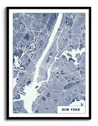 NYC City Map Poster - TECH Style