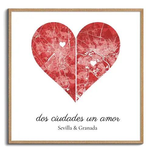 Dos Ciudades, Un Amor - Mapa Personalizado