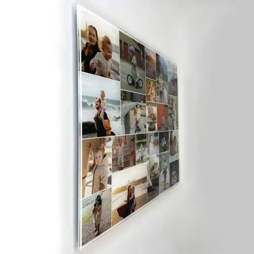 Photo collage on acrylic glass: Perspective view